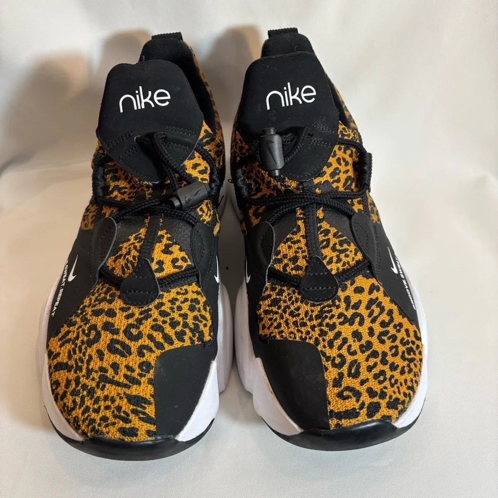 NIKE Sz 9.5 SuperRep Trainers Running Leopard Print Sneakers Bungee Closure - Picture 2 of 11